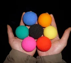 20pcs/lot 3.5cm soft sponge ball,red/yellow/blue/green/orange/pink/black- Magic accessory