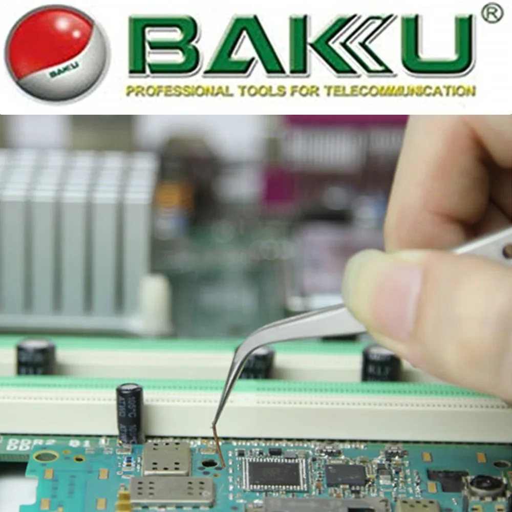BK 7-Sa SR, Advanced Non-magnetic Stainless Anti-frictional Curved Tips Tweezer,Ultra Rigidity,Ultra Fine Point