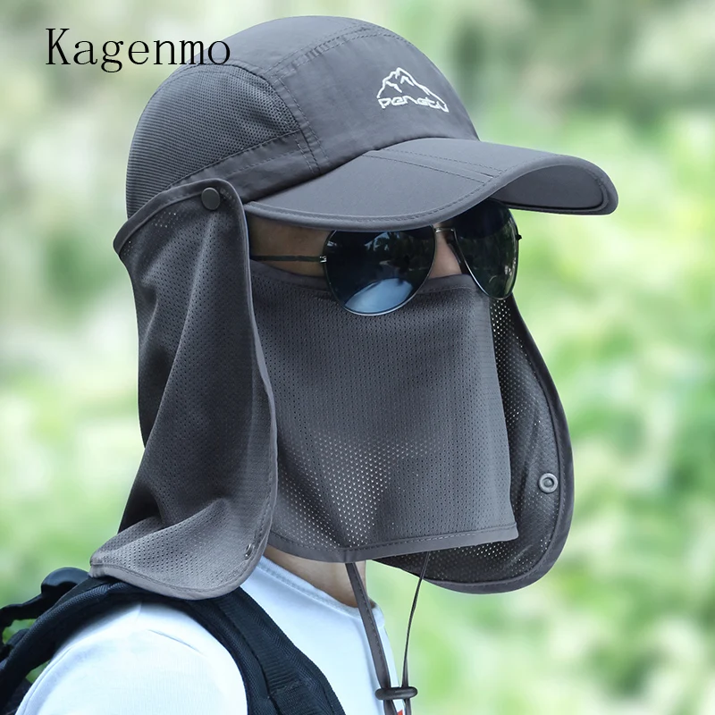 Kagenmo Jungle Baseball Cap Protection Neck Desert Sun Hat Outdoor Sports Protection Cap Unisex