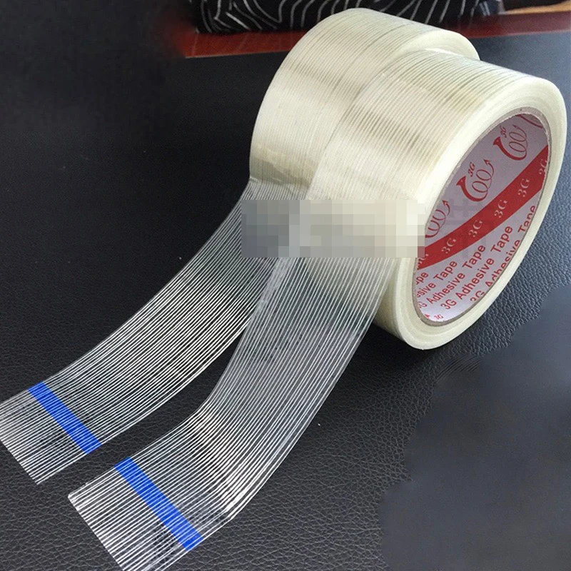 Packing Filament Tape Adhesive Fiberglass Single Side Strip Traceless 5mm 8mm 10mm 15mm 20mm 25mm 1020mm 25m 50m Custom Made