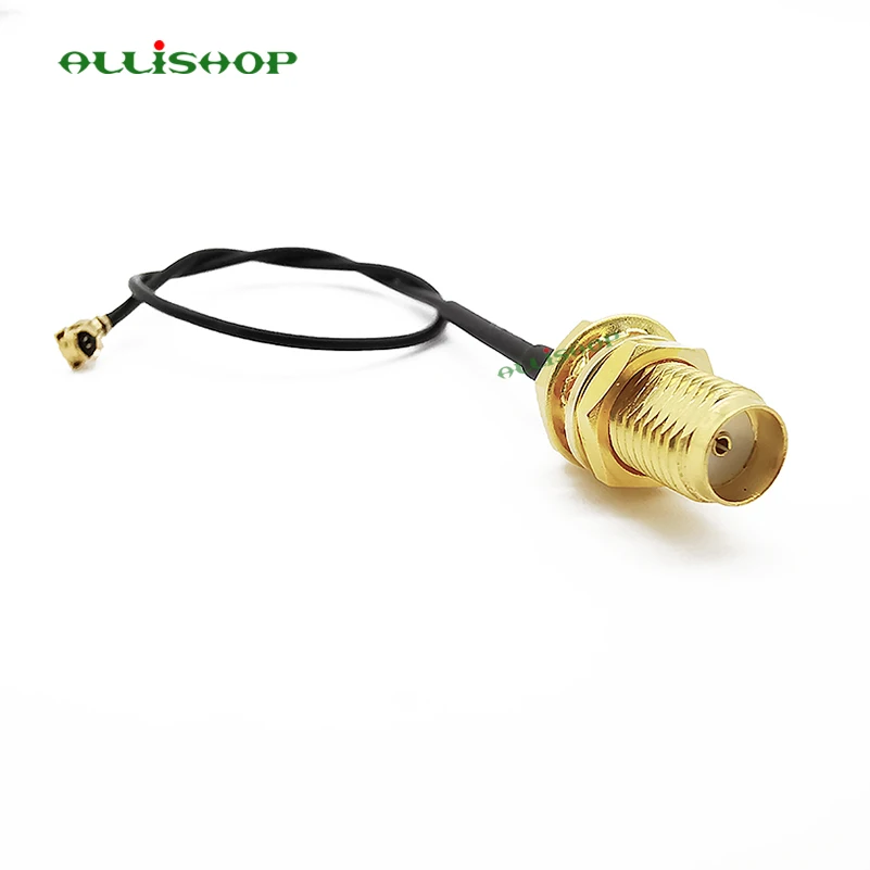 ALLISHOP 10pcs Pigtail Cable Antenna extension GSM GPS Coaxial IPX IPEX UFL to SMA female jack 1.13 cable router WiFi 15CM