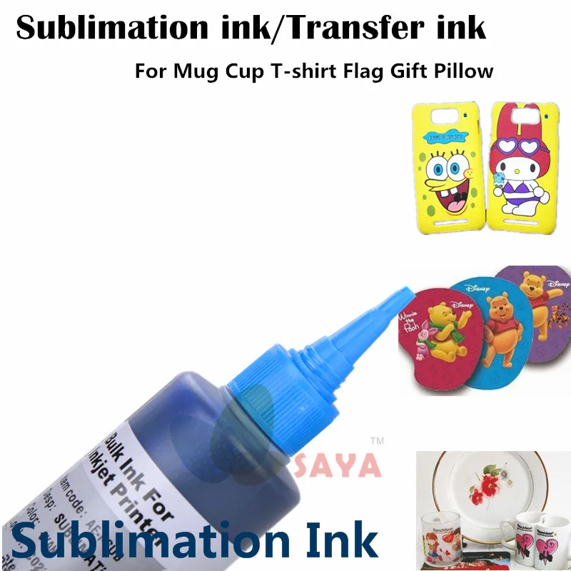 100ml Sublimation stinte für epson l805 l210 l355 l1800 et2720 Drucker kit für Becher becher/T-Shirt Wärme übertragungs tinte 6 Farben/Set