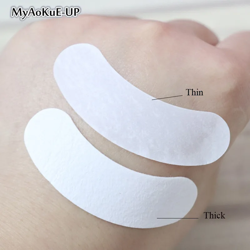 25/50/100/200/500 packs Thin Hydrogel Eye Patches Under Eye Pad Non-waven fabric Eye Paper Patches For Eyelash Extension pad