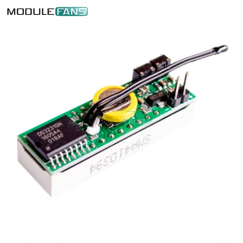 Red 3 in 1 LED DS3231SN Digital Clock Temperature Voltage Module DIY Electronic Time Thermometer Voltmeter DC 5V-30V