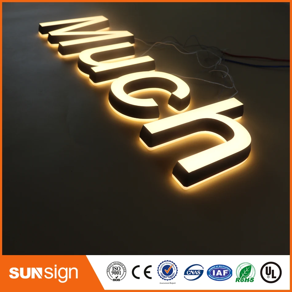 3D Front and Back Lit Acrylic Mini LED Channel Letter Sign