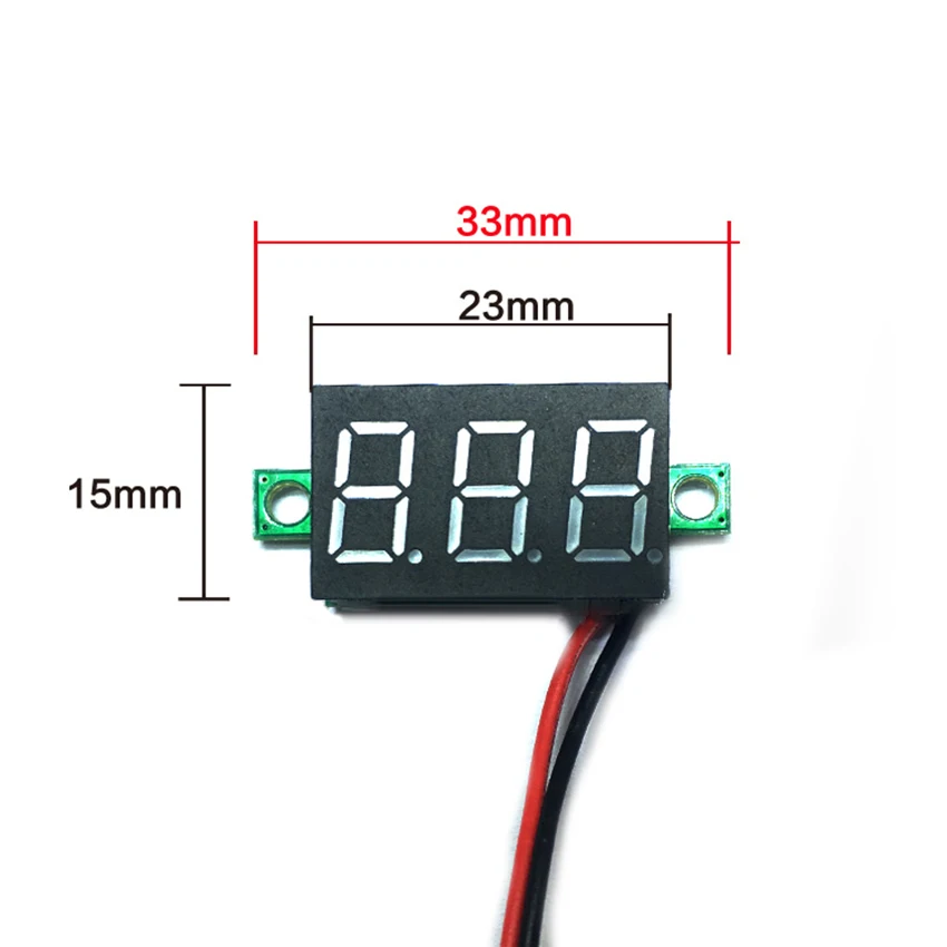 Mini 0.36 inch DC 2.5-30v 3 Bits Digital LED Display Panel Voltage Meter Voltmeter Tester Red/Green/Blue