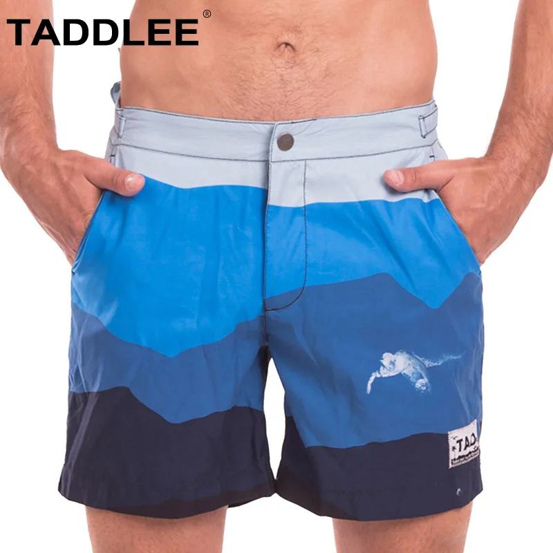 Taddlee brand Swimwear Men Swimsuits Board Shorts Beach Surf Swimming Trunks Quick Drying Boxers Bermuda Sexy Swim Bottoms New