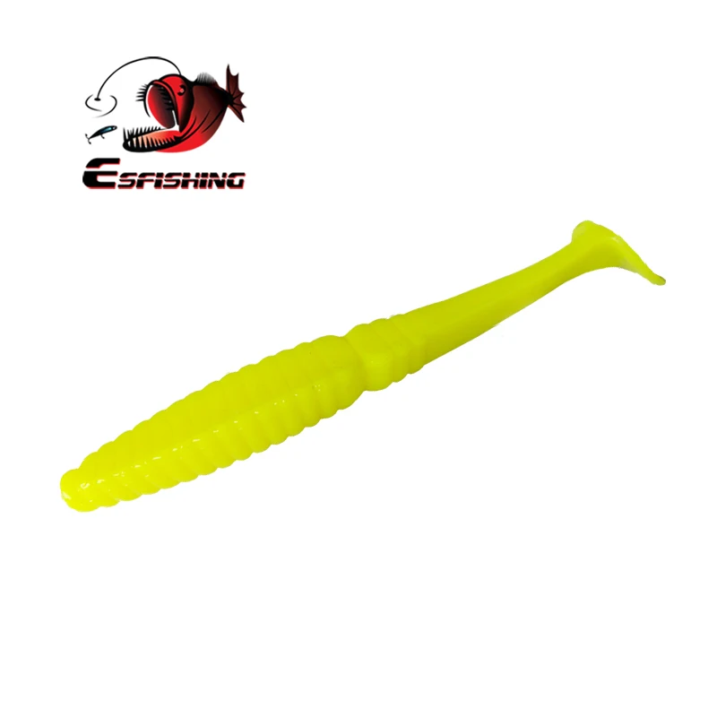 ESFISHING Stagger Shad 125mm4pcs Artificial Soft Silicone Bait Leurre Souple Wobblers Isca Artificial Fishing Lure