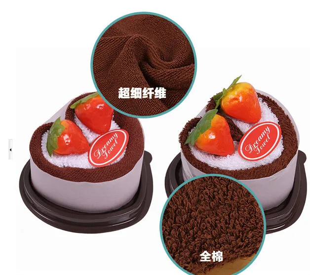 5 pieces New 2022 Wholesale Love Cake fruit strawberry Towel Valentine's Festival Promotional Gifts Love Towel Gift 6 colors