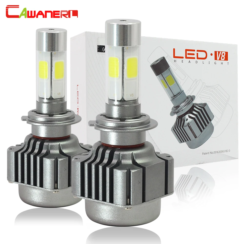 Cawanerl H1 H3 H4 H7 LED Headlight Bulb 100W 12000LM/Set 6000K 12V H8 H9 H11 9005 HB3 9006 HB4 9007 H13 Car Fog Light Headlamp