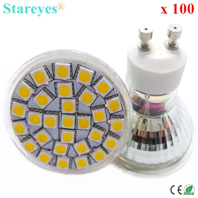 Free Shipping 100 pcs SMD 5050 29 LED 6W GU10 E27 110-240V LED Spot light bulb Corn light downlight lamp light lighting