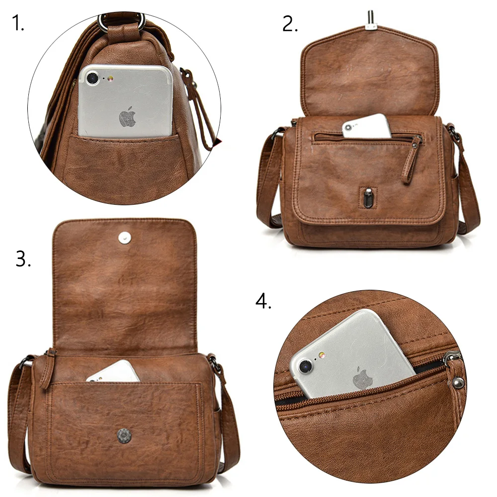 Womens Retro Flap Crossbody Bags 2024 New Casual Shoulder Bag Ladies Designer Lock Large Capacity Multicolor Minimalist Handbags