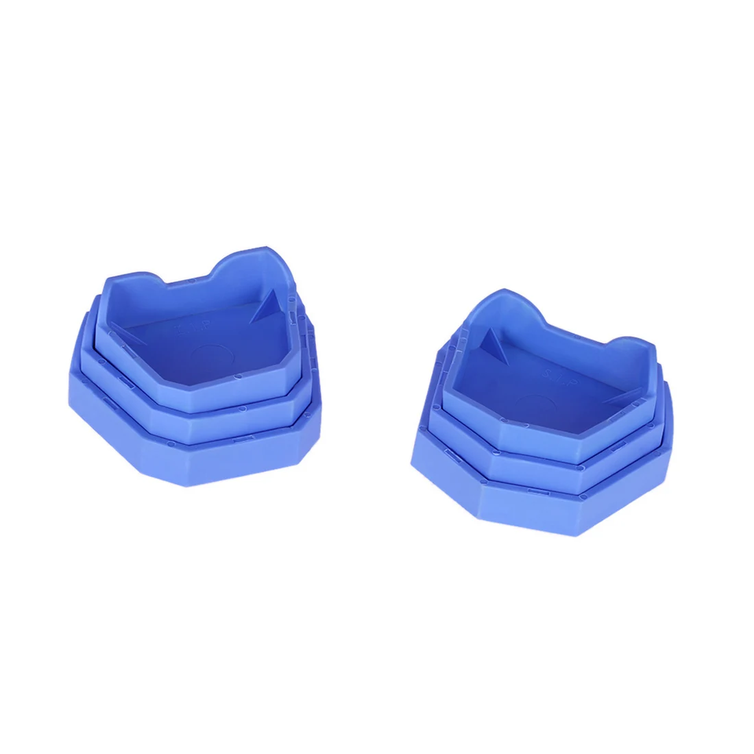 2Pcs 3 Sizes Dental Model Base Set Dental Mold Plaster Base Denture Tray Oral Hygiene Care Dental Lab Former Base Kit dental lab