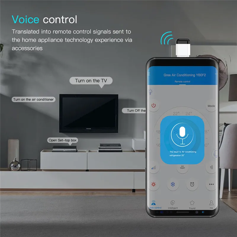 Micro USB Type-C Mobile Phone Remote Controller Smart App Wireless Infrared Appliances Adapter for TV Air Conditioner