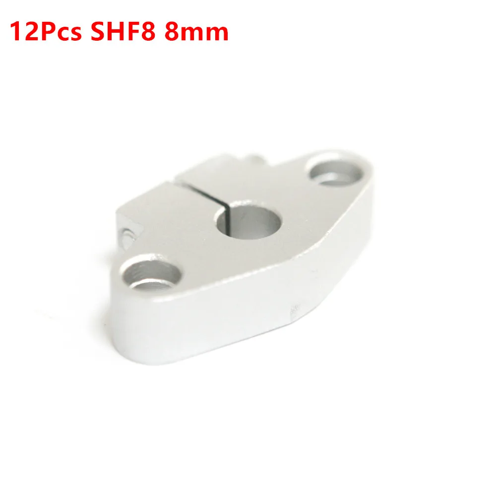 

12Pcs/Lot SHF8 8mm Aluminum Alloy Linear Bearing Rail shaft support CNC Router SHF8 Rear Flange Mount Bearings