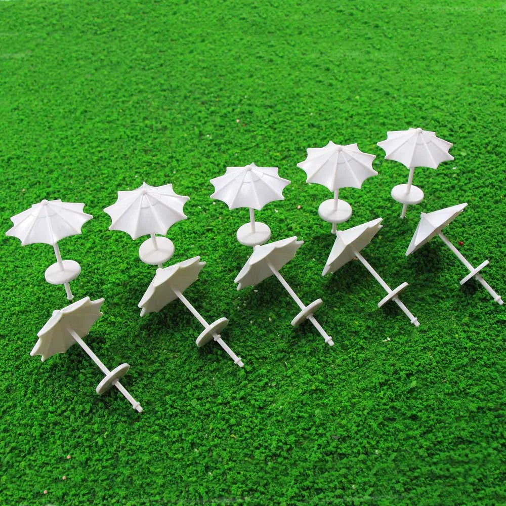 24pcs Model Railway Sun Umbrella Parasol 1:50-1:200 O OO TT N Z Scale Garden Sea Beach TYS12 Plastic Model Umbrella