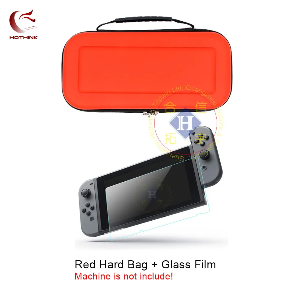 HOTHINK Жесткий Чехол для Переноски Чехол с 10 Держатель игровой карты + закаленное Стекло Экран Protecto для Nintendo Switch NS nintend