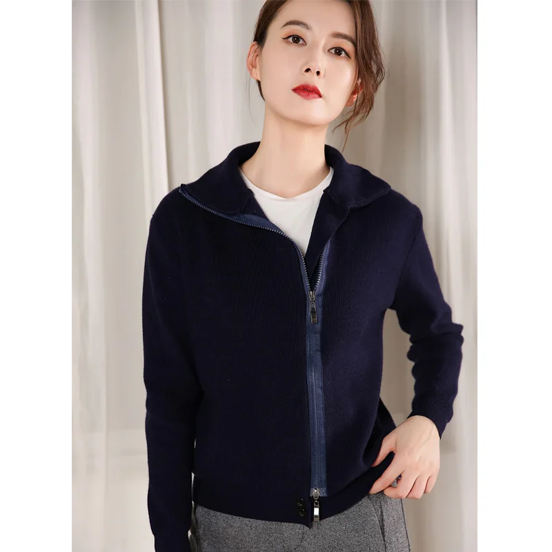 2020Autumn Winter New turtleneck cardigan sweater women Cashmere sweater Slim fit clothes women zipper tops Fashion casual coat