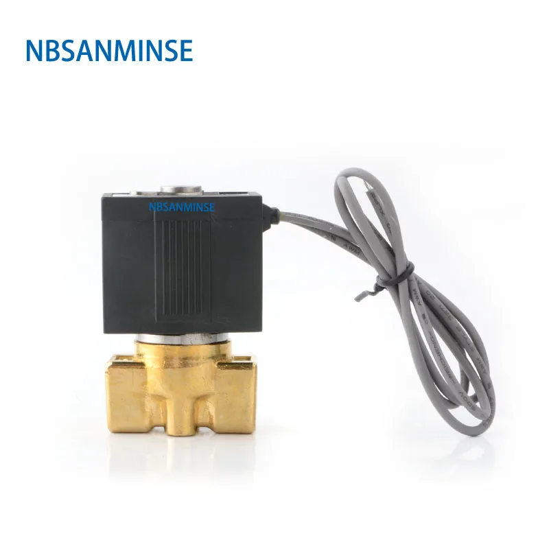 

NBSANMINSE VX2120 G1/8 1/4 3/8 Brass Solenoid Valve 2 way 2 position Air Steam Water Valve Normal Close SMC Type