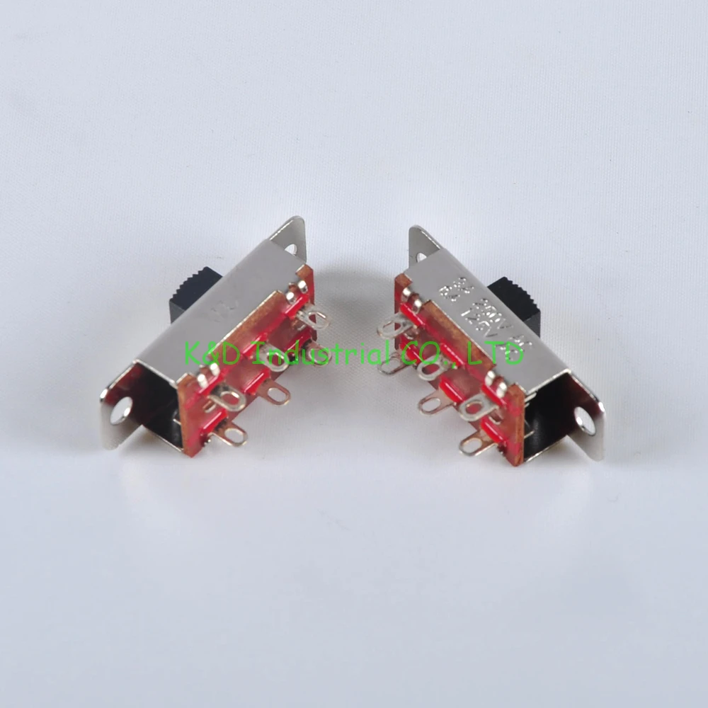 10 stücke Mini Miniatur AUF-WEG-AUF Rutsche Schalter DPDT 6pin Solder Tags Volumen Control DIY