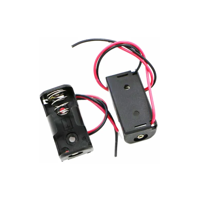 1 قطعة/الوحدة ليثيوم أيون 14250 1/2 AA صندوق تخزين البطارية حامل علبة 3.6 فولت AA1/2 حامل صندوق البطارية مع دبابيس PCB سلك يؤدي