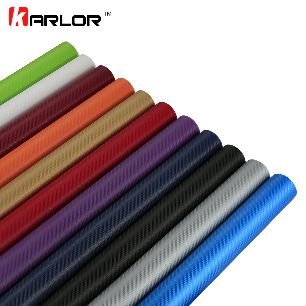 3D Carbon Fiber Vinyl Film 10*100cm Car Sticker Waterproof DIY Automobiles Car-styling Car Accessories Wrap roll Air Bubble Free