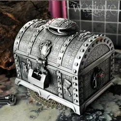 Egyptian style treasure chest with lock 2 layers vintage jewelry box carrying case trinkets packaging cosmetic storage box  Z058