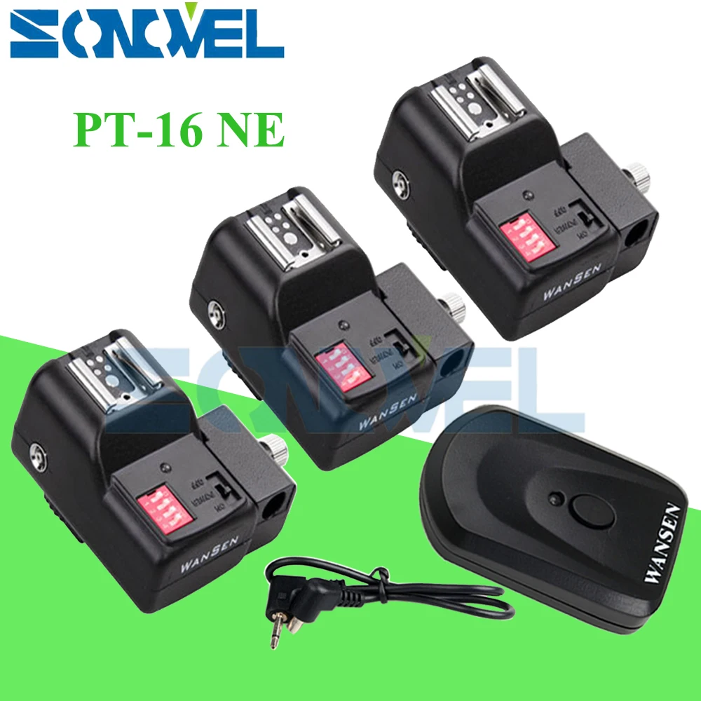 PT-16 NE 16 Channels Wireless Radio Flash Trigger Set With 3 Receivers With Umbrella Holder For Canon Nikon Pentax Sigma Yongnuo