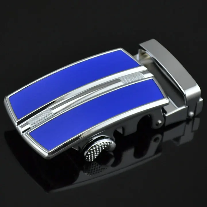 Men\'s Belt Buckle Zinc Alloy Rubber Automatic Belt Buckle Men\'s Belt Head Automatic Buckle LY0257-Blue