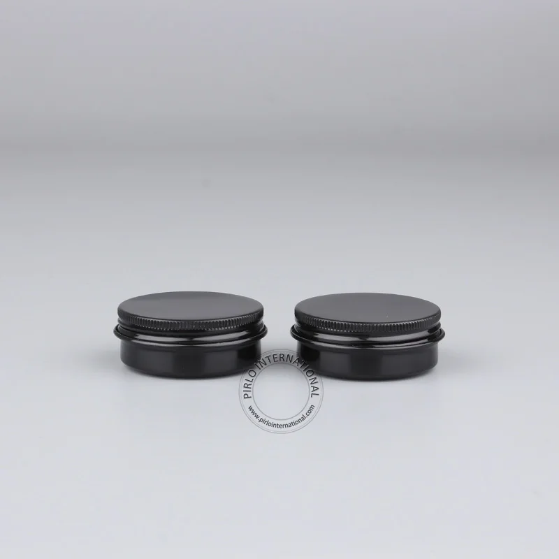 Wholesale Excellent 30g Black Aluminium Jar, 30ml/1oz Empty Metal Cosmetic Containers Candle Jar