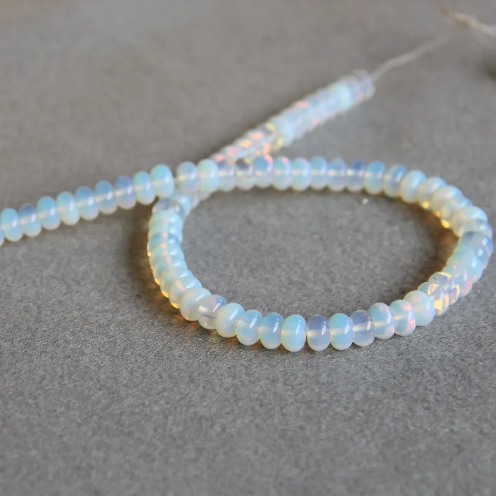 5x8mm Accessory Sri Lanka Moonstone Round Opal Beads Girl Jewelry Making Loose Semi Finished Stones Balls Gifts 15inch Wholesale
