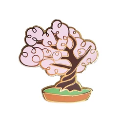 Tree Enamel Pin Plant Brooch