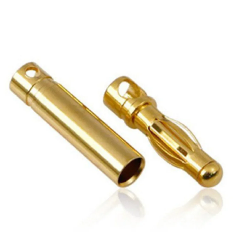 

50 Pairs / Lot 3.5 mm Gold Plated Banana Plug Connector RC Battery DU0082