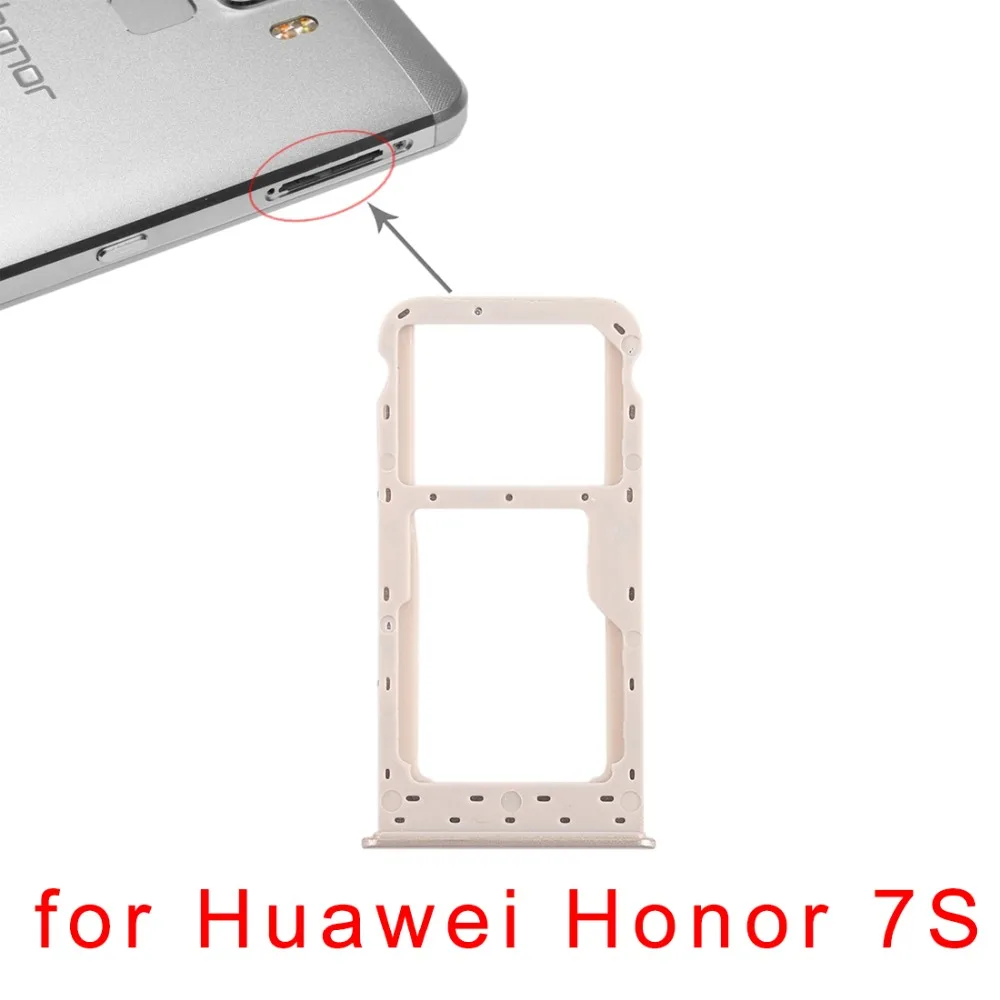 Tempat Kartu SIM untuk Huawei Honor 10/7S/Play 7 /Nova 3 Suku Cadang Perbaikan Pengganti