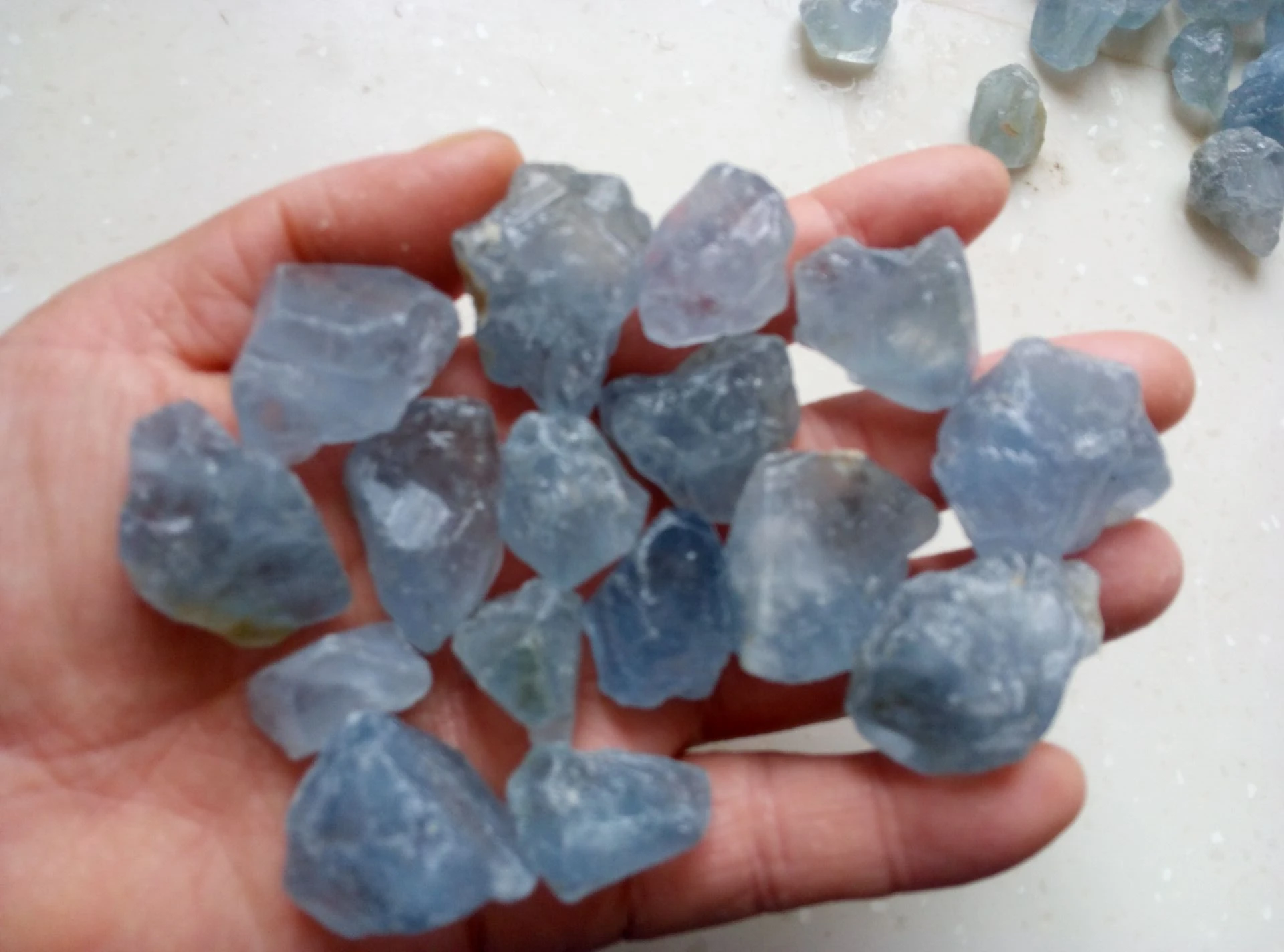 100g Bulk Lot  Raw Blue Celestite Rocks Natural Crystal Quartz Healing Reiki Rough Stone Mineral Specimen