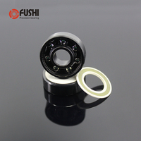 Skateboard 608-TIB Bearings 8x22x7mm ( 2 PCS ) ABEC -? 608 V RS Surface Black Titanium Plating POM Cage 608 Ball Bearing