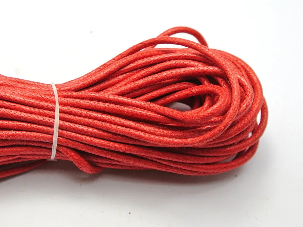 

30 Meters Red Waxed Cotton Beading Cord Thread Line 2mm Jewelry String