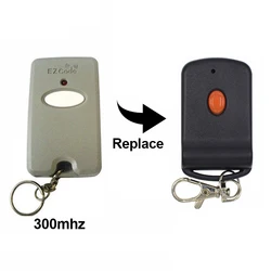 2pcs EZ Code 10 Digit Pins Remote Control Garage Door Gate Opener Transmitter 300 MHz KeyChain