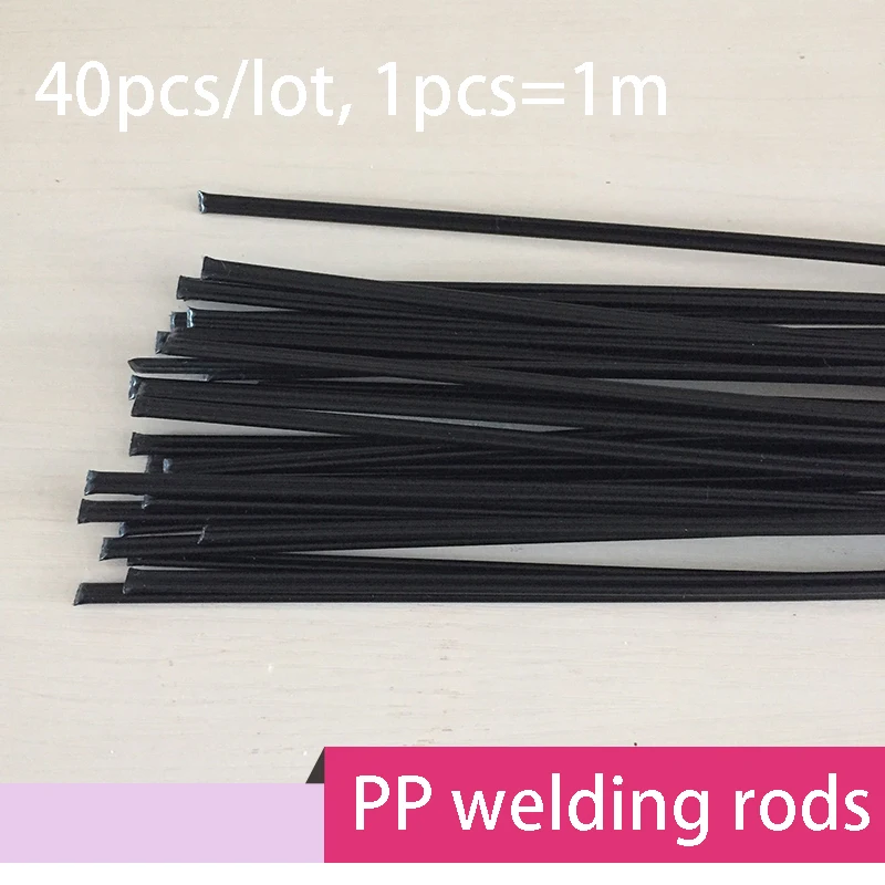 40 PCS Length 1meter black PP Plastic Welding Rods for plastic welder gun/hot air gun/welding tool 1pc=1meter