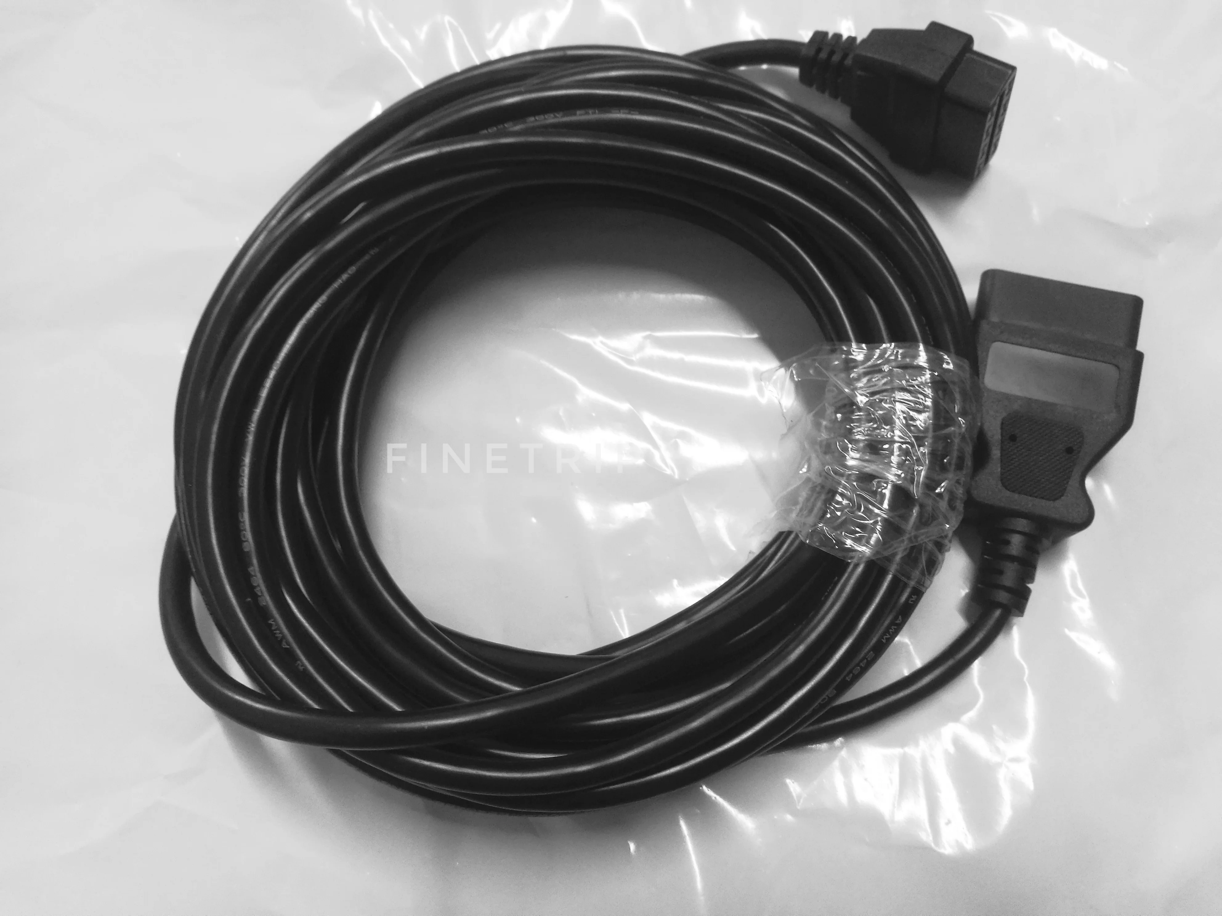 FINETRIP Full Access 16Pin Male to Female Transfer Connector 10 meter ELM327 OBD2 Extension Cable