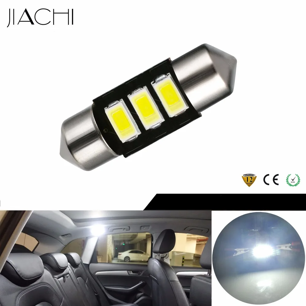 JIACHI 10 قطعة C5W C10W مصباح سيارة اكليل 31 مللي متر Led لمبة 5630Chips 3SMD السيارات الداخلية قبة لوحة ترخيص ضوء سوبر وايت 12 فولت 120LM