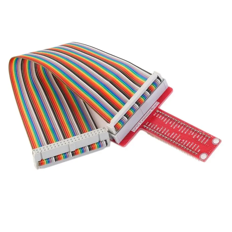 สำหรับพายราสเบอร์รี่ Raspberry Pi รุ่น B อุปกรณ์เสริม T ประเภท GPIO Expansion Board + Raspberry Pi 40P สายรุ้งสาย