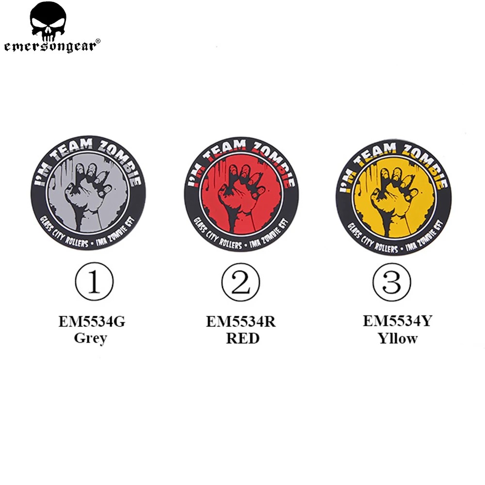 EMERSONGEAR Zombie Team Patch PVC P.A.Y.S Patch GAME accessori per la caccia tattica Patch Zombie