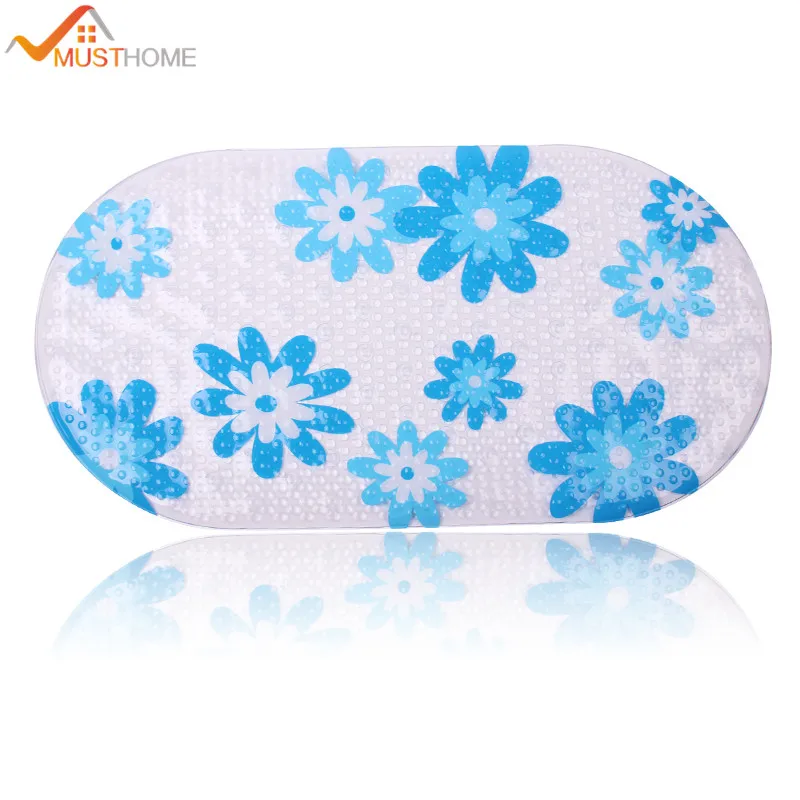 39cmx69cm Cartoon Printing Bath Mat Anti-skid Rug with Sucker for Kids Home Bathroom Shower Tub