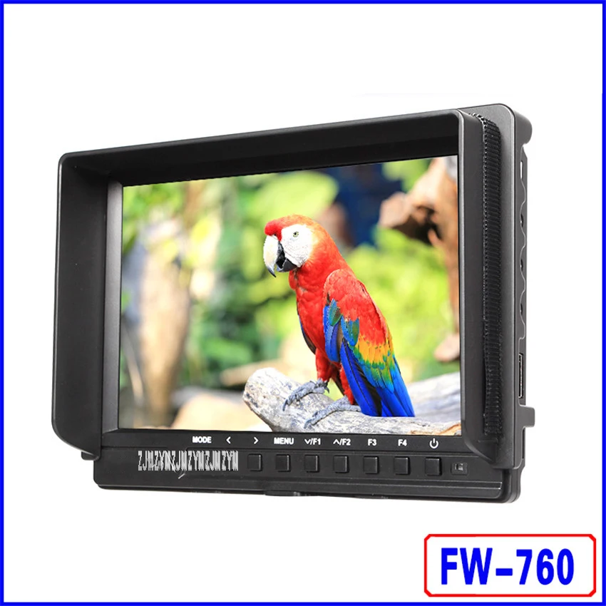 FW760 7 Inch IPS Full HD 1920 * 1200 Support 4K On Camera Field Monitor 5-16V Voltage Contrast 450cd/m2 LCD Monitors