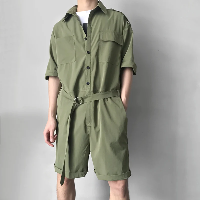 M-6XL!!!The original design of men's wear is equipped with three color overalls shorts .