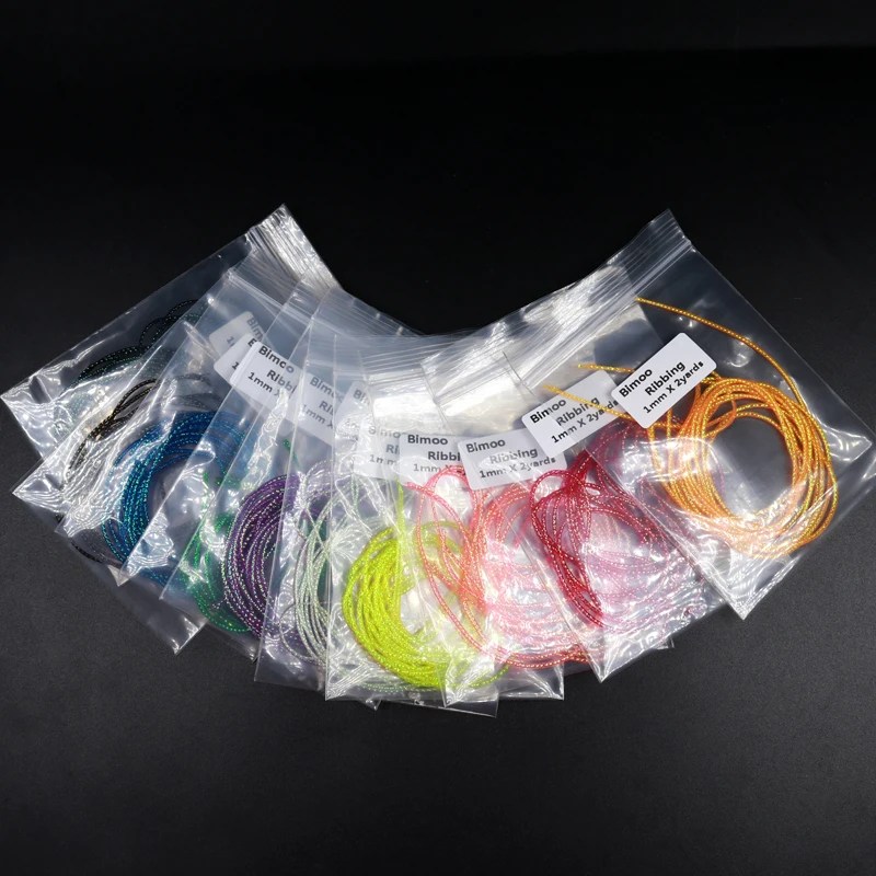 2yards/pack 1mm Body Material UV Pearl Flasher String Fly Tying Midge Ribbing Nymph Streamer