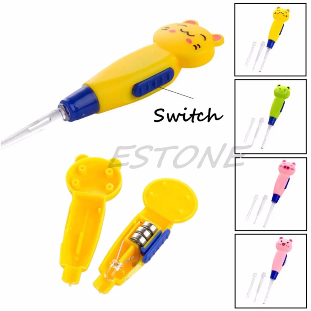 Volwassen Kid Oor Spuit Wit Led Licht Zaklamp Oor Schoonmaken Remover Tweezer Earpick 3 In 1