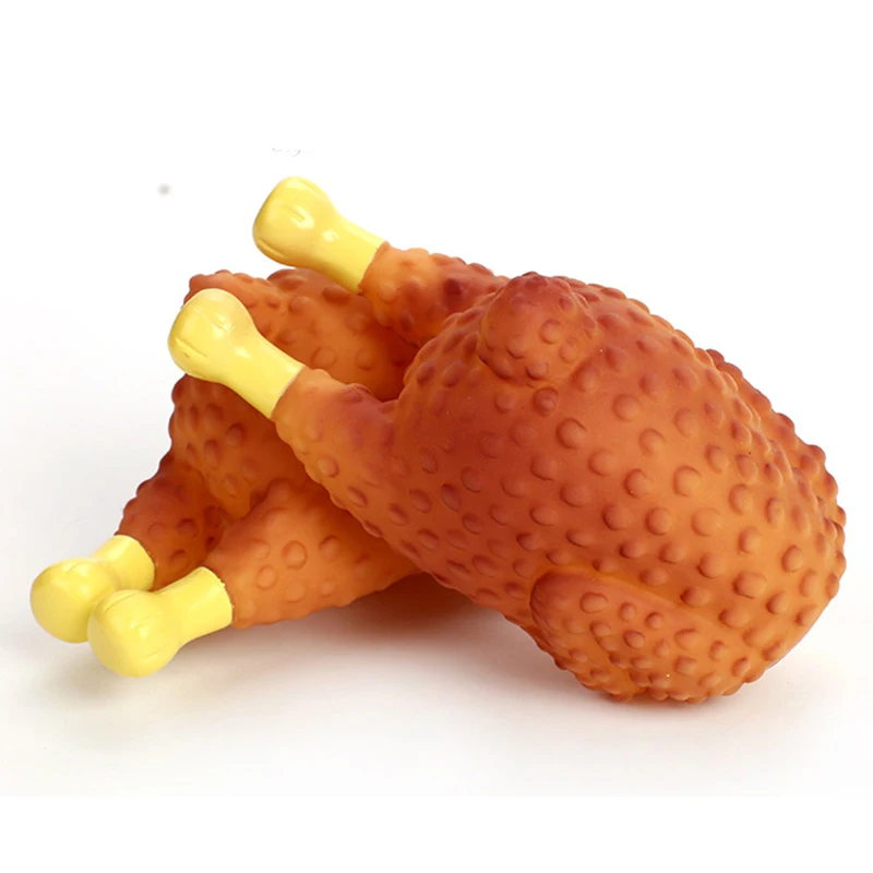 Cute Funny Plastic Screaming Chicken Big / Puppy Interactive Chewing Roast Chicken Dog Toy Cleaning Teeth Small Pet Squeaker Toy