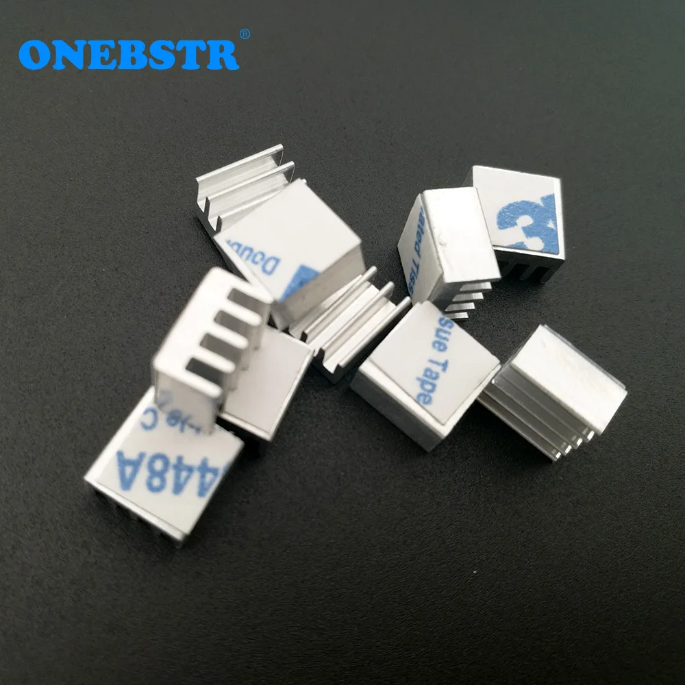 10Pcs/lot 8.8X8.8X5mm Cooling Radiator Adhesive On The Back Glue Cooler Electronic Chip Heatsink For A4988 Chip